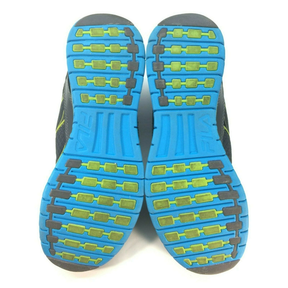 FILA Hyper Split Coolmax Lightweight Womens Running Shoe Grey Lime Blue 9.5 - Picture 8 of 8